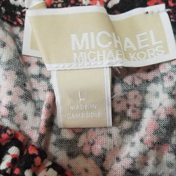 Michael Kors Floral Off the Shoulder Boho Peasant Top size Large - Picture 2 of 10